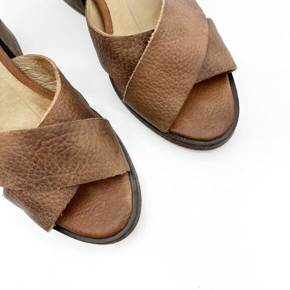 FREE PEOPLE Sancerre Platform Heels Size 38 Sandal Ankle Wrap Python Snakeskin - Picture 6 of 14